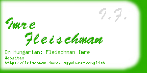 imre fleischman business card